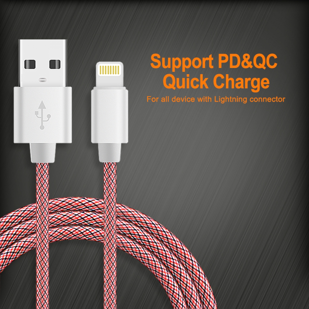 Braided reticulated aluminium shell Lightning data Cables