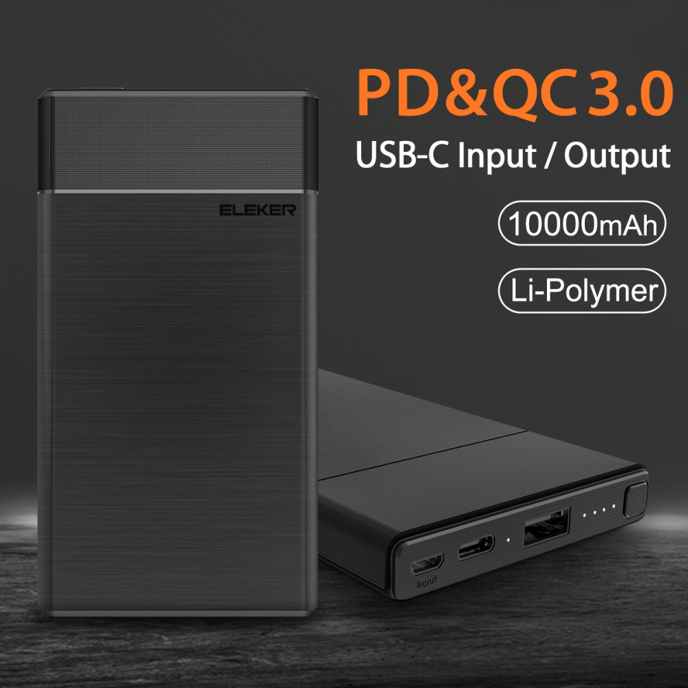 PD&QC3.0 USB-C Bidirectional Fast Charging Mobile Power Supply 10000mAh