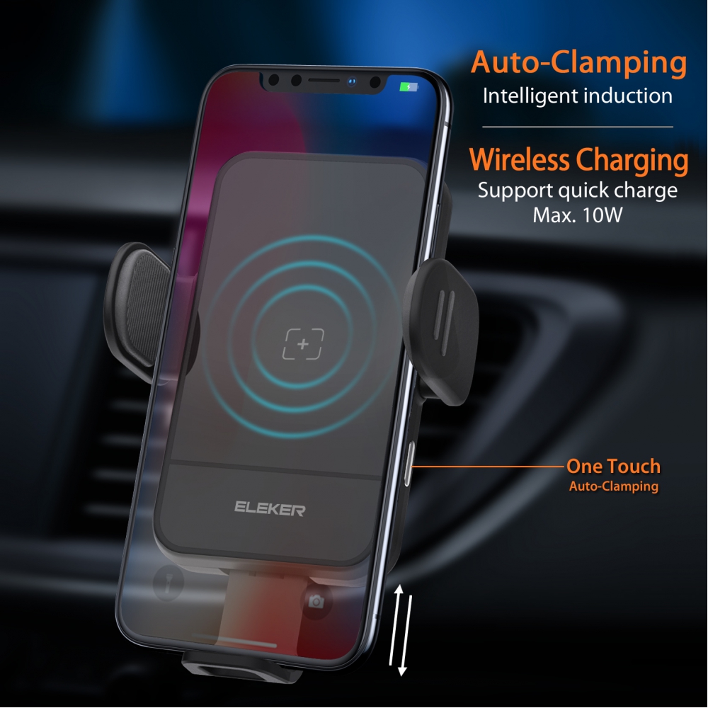 Automatic Clamping  Wireless Car Charger Mount Holder