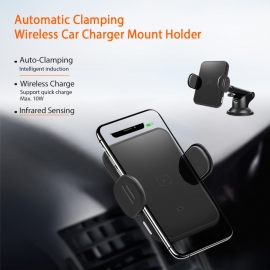 Automatic Clamping Wireless Car Charger Mount Hold..