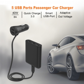Car Charger with 5 Ports USB Port