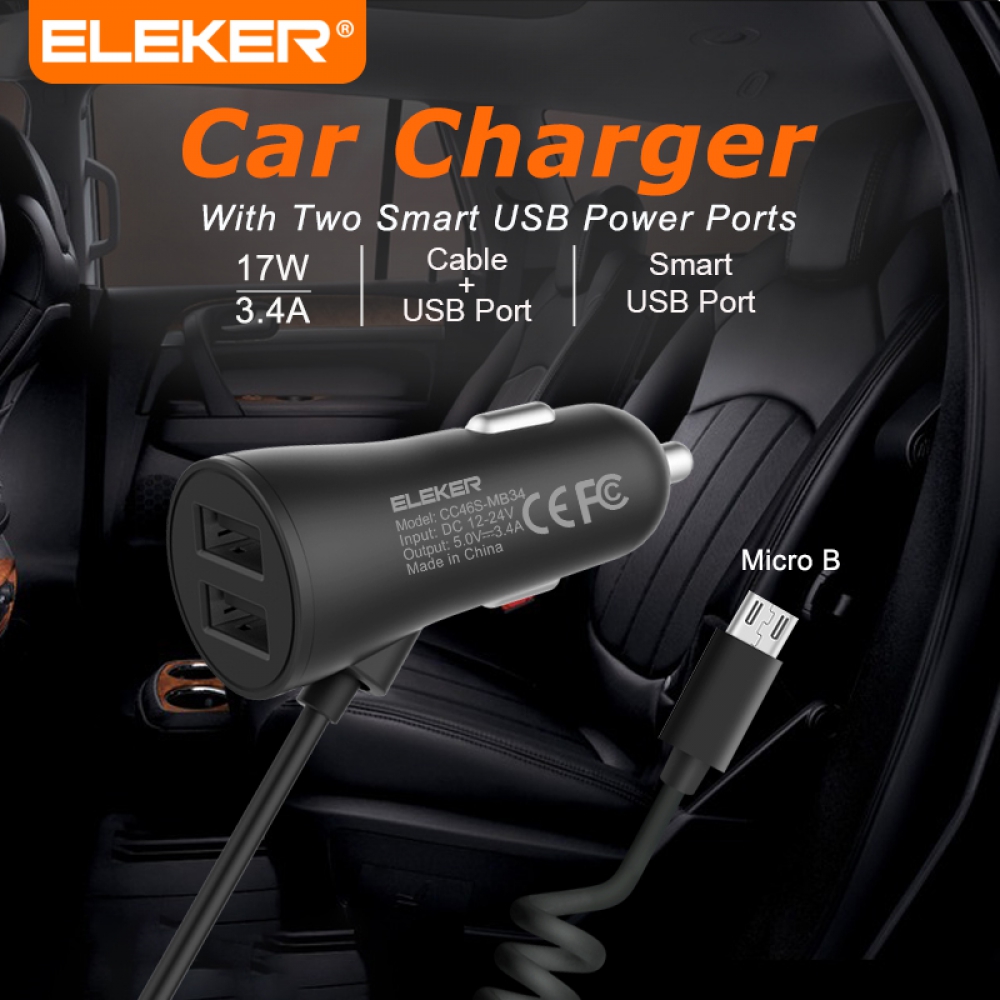 3.4A Android Intelligent Vehicle Charger