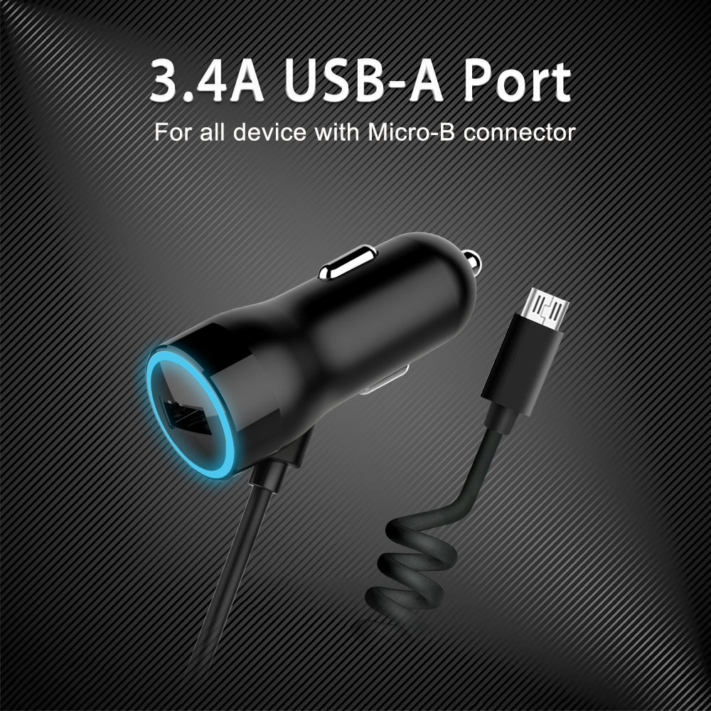USB-A Port + Android Line Charger