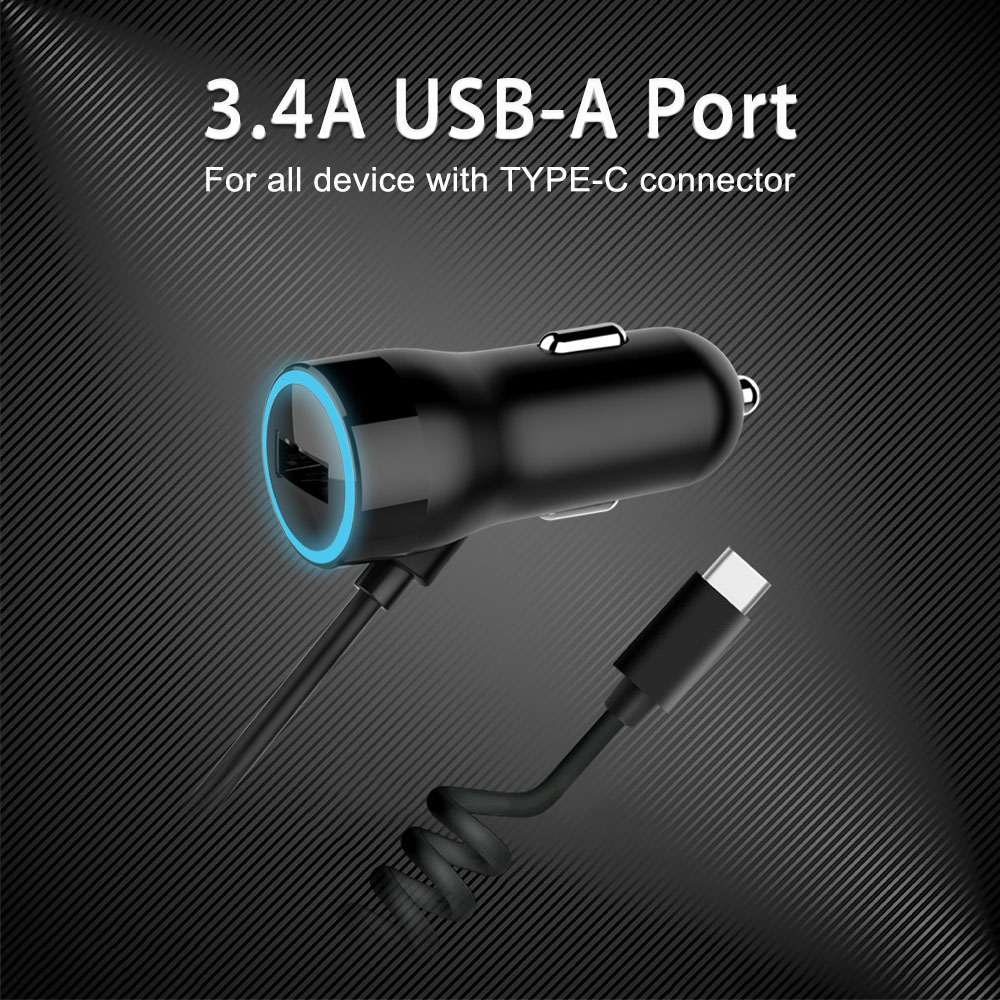 USB-A Port+Type-c Line Charger